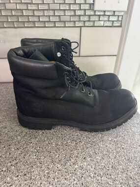 Timberland Men’s Black Lace-Up Leather Work Boots